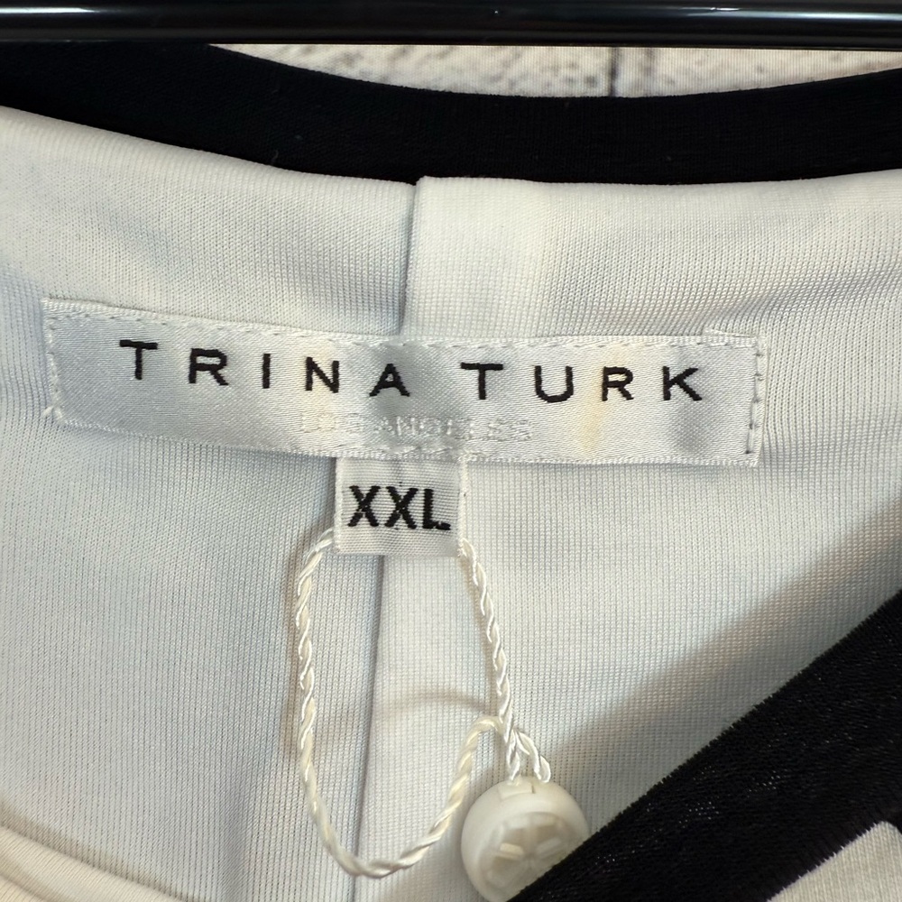 Trina Turk Zinnia Tank Dress Black & White Geometric Knee Length Size XXL NWT - Picture 7 of 10